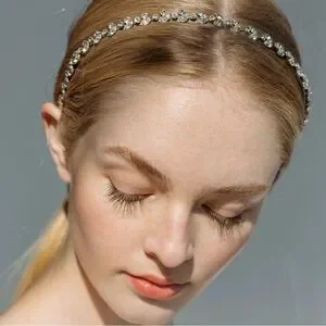 Jennifer Behr Roselyn Headband Jennifer Behr Roselyn Crystal Skinny Headband | Neiman Marcus main image 4